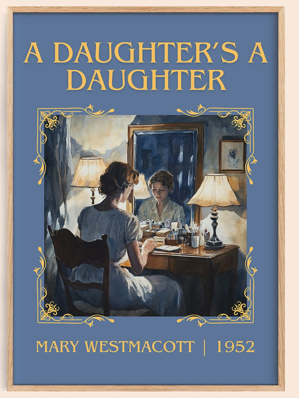 A Daughter's a Daughter classic book art book poster by Mary Westmacott – framed literary art print