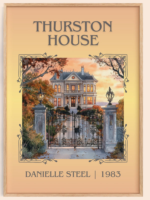 Thurston House classic book art book poster by Danielle Steel – framed literary art print