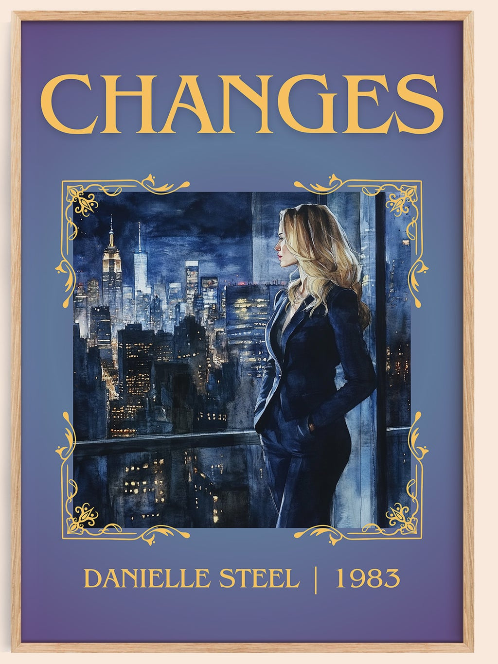 Changes classic book art book poster by Danielle Steel – framed literary art print