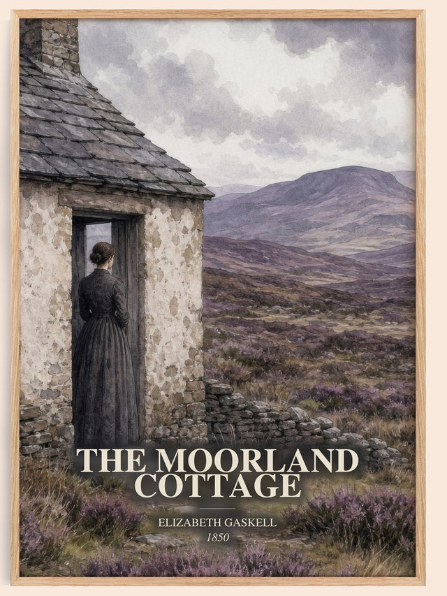 Moorland Cottage Book Watercolour Illustration by Elizabeth Gaskell