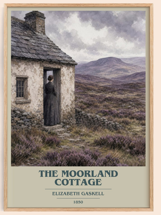 The Moorland Cottage Book Cover Poster by Elizabeth Gaskell