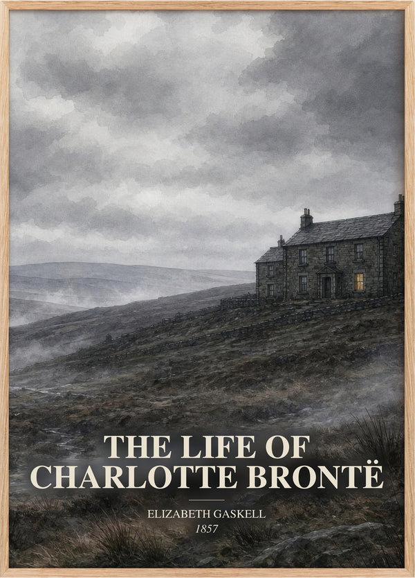 Life Of Charlotte Brontë Book Watercolour Illustration by E. Gaskell