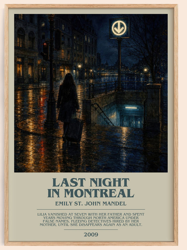 Last Night In Montreal Bookish Wall Art by Emily St. John Mandel