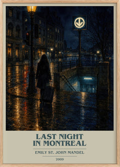 Last Night In Montreal Book Cover Poster by Emily St. John Mandel