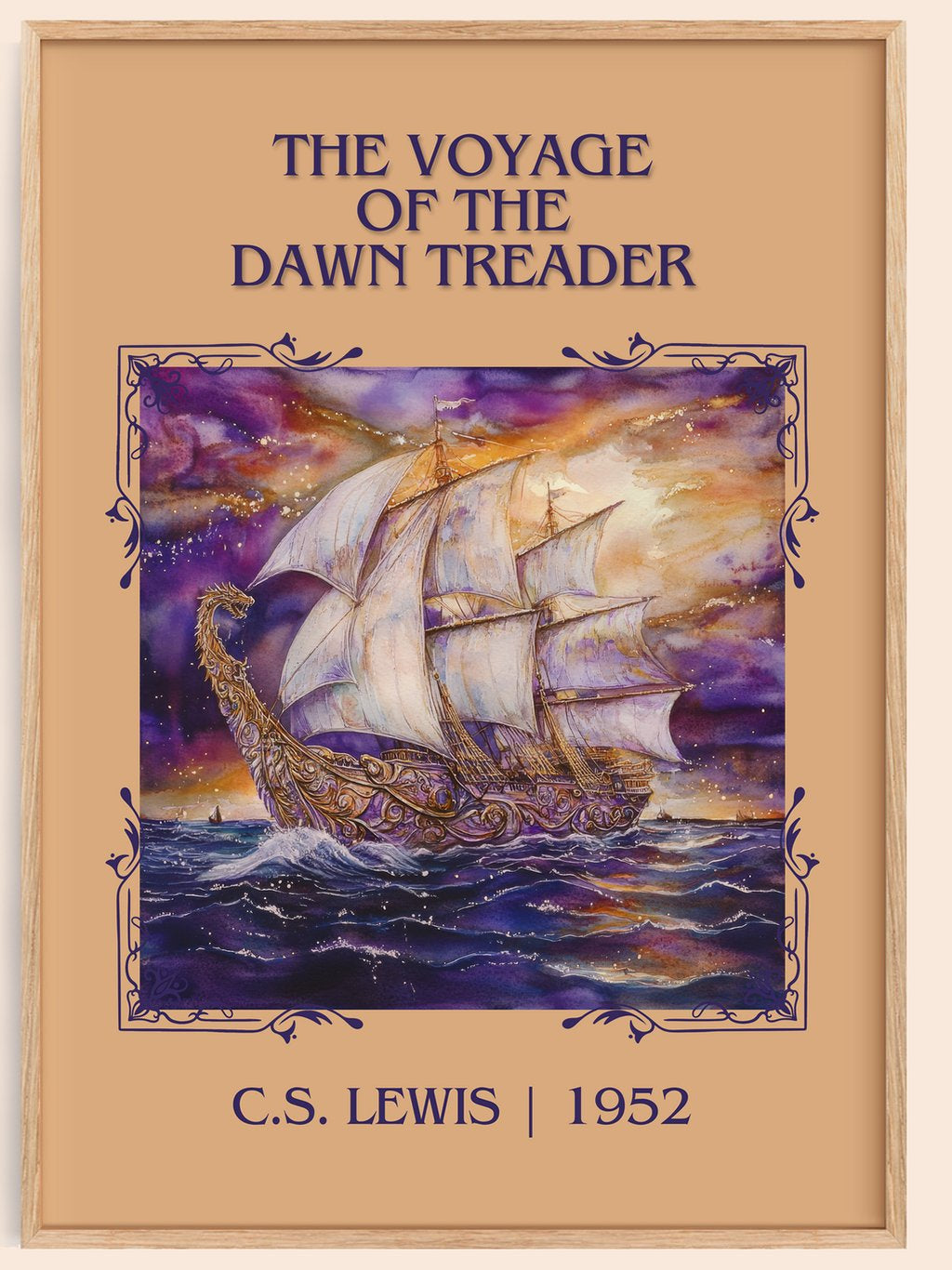 The Voyage of the Dawn Treader Classic Book Art Print by C. S. Lewis – book poster