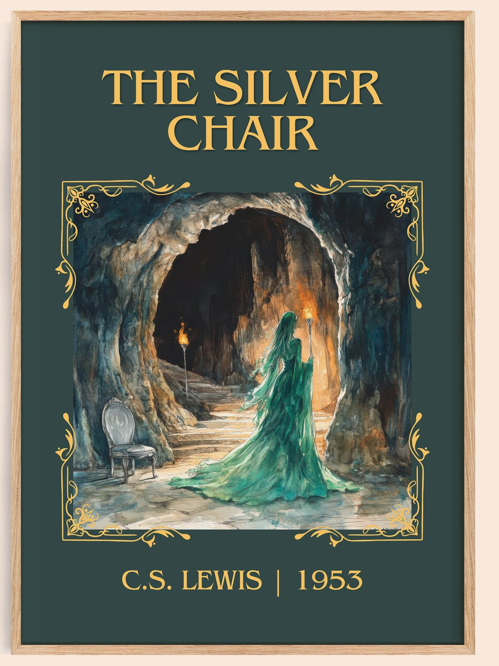 The Silver Chair Classic Book Art Print by C. S. Lewis – book poster