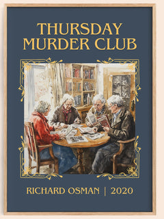 Thursday Murder Club Classic Book Art Print by Richard Osman