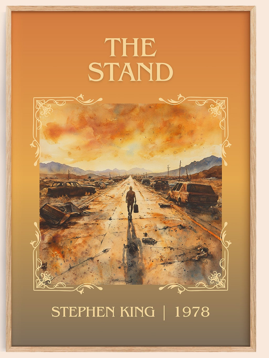 The Stand classic book art book poster by Stephen King – framed literary art print