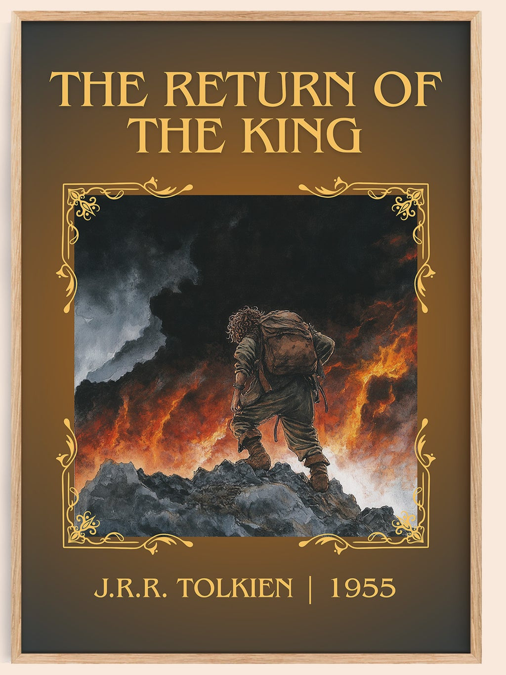 The Return Of The King classic book art book poster by J.R.R. Tolkien – framed literary art print