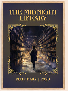 The Midnight Library Classic Book Art Print by Matt Haig