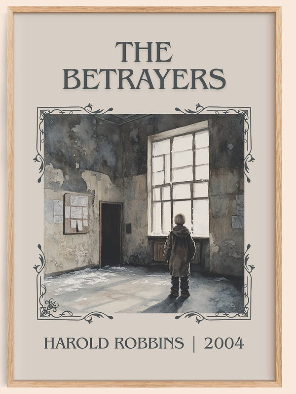 The Betrayers classic book art book poster by Harold Robbins – framed literary art print