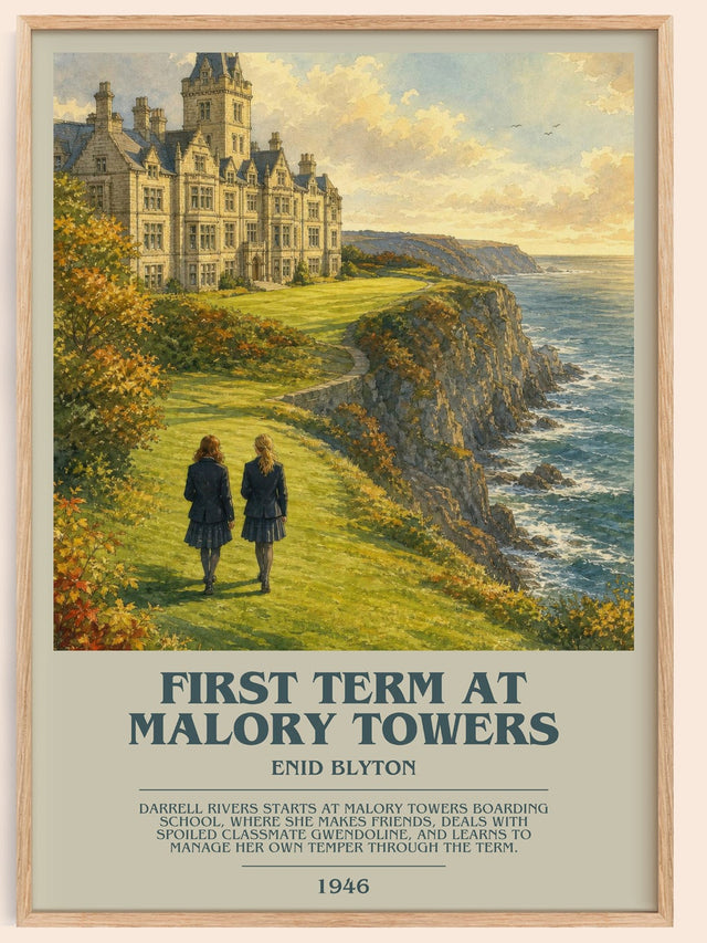 First Term At Malory Towers Bookish Wall Art by Enid Blyton