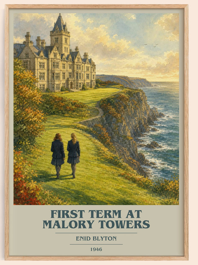 First Term At Malory Towers Book Cover Poster by Enid Blyton