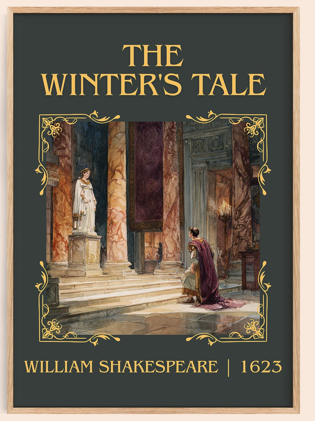 The Winter's Tale classic book art book poster by William Shakespeare – framed literary art print
