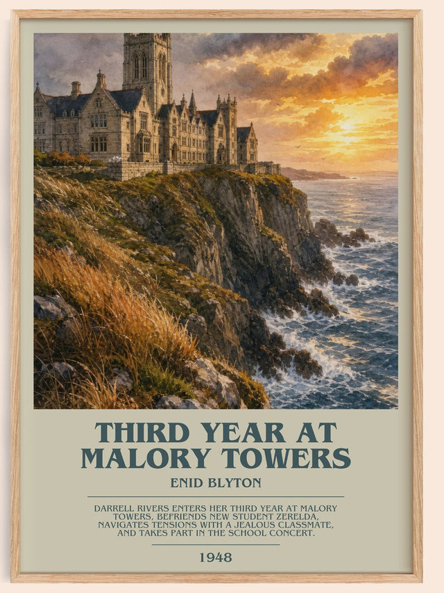 Third Year At Malory Towers Bookish Wall Art by Enid Blyton