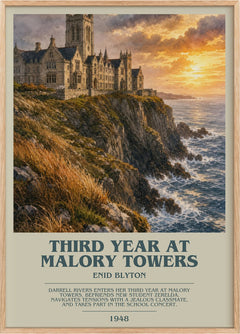Third Year At Malory Towers Bookish Wall Art by Enid Blyton