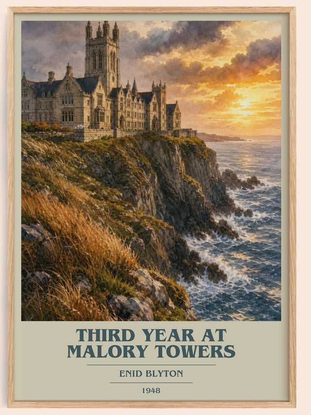 Third Year At Malory Towers Book Cover Poster by Enid Blyton