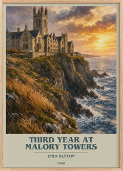 Third Year At Malory Towers Book Cover Poster by Enid Blyton