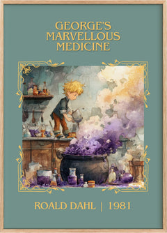 George's Marvellous Medicine Classic Book Art Print by Roald Dahl