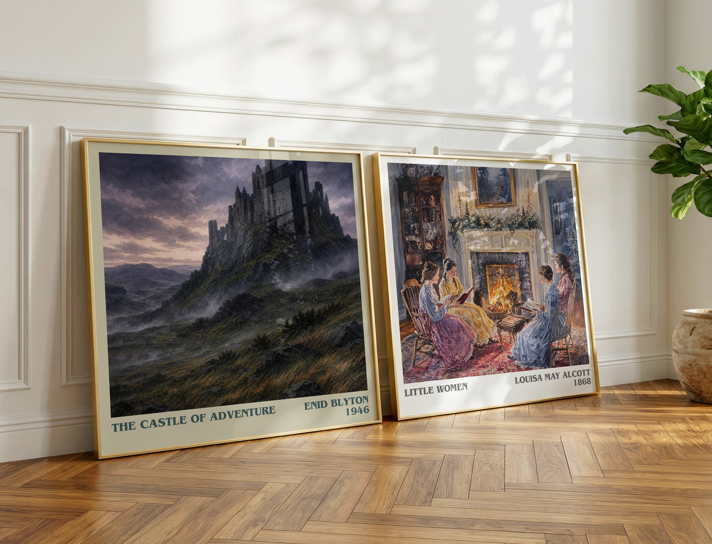 The Castle Of Adventure literary print on bookshelf – Enid Blyton fan gift
