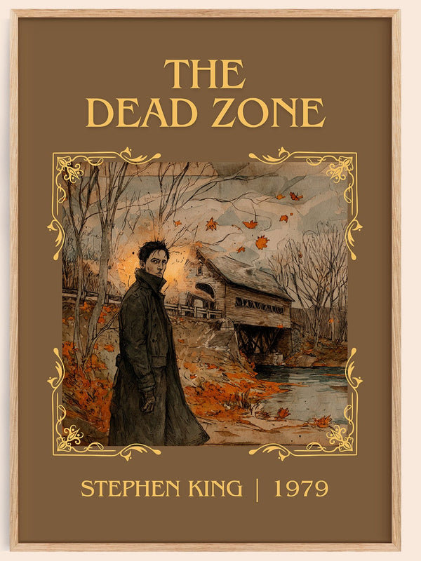 The Dead Zone classic book art book poster by Stephen King – framed literary art print