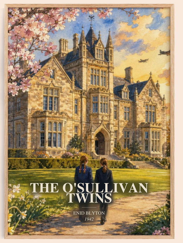 The O'Sullivan Twins Book Watercolour Illustration by Enid Blyton