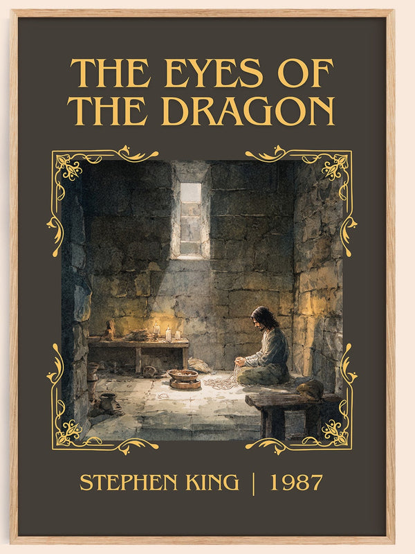 The Eyes Of The Dragon classic book art book poster by Stephen King – framed literary art print