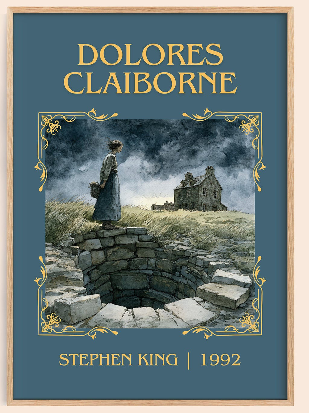 Dolores Claiborne classic book art book poster by Stephen King – framed literary art print