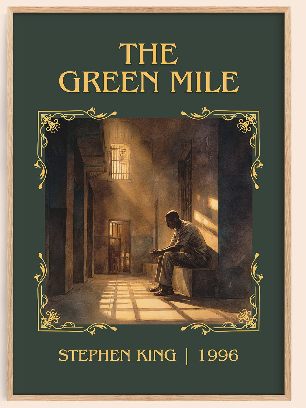 The Green Mile classic book art book poster by Stephen King – framed literary art print