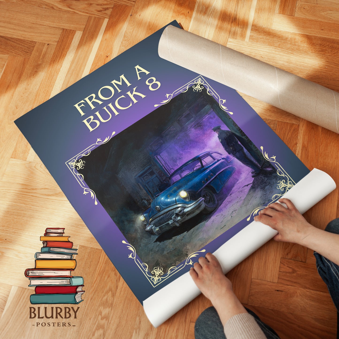 From a Buick 8 classic book art print on bookshelf – Stephen King fan gift
