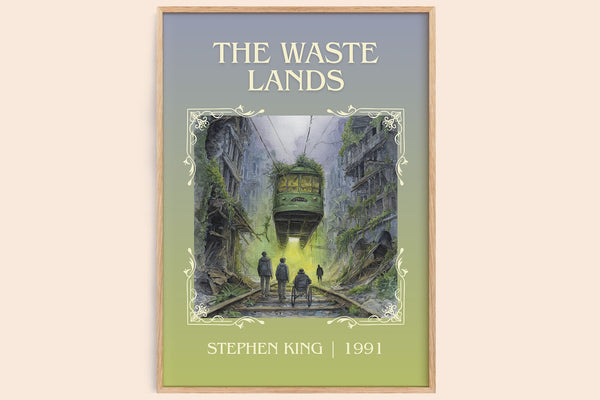 The waste lands classic book art book poster by Stephen King – framed literary art print