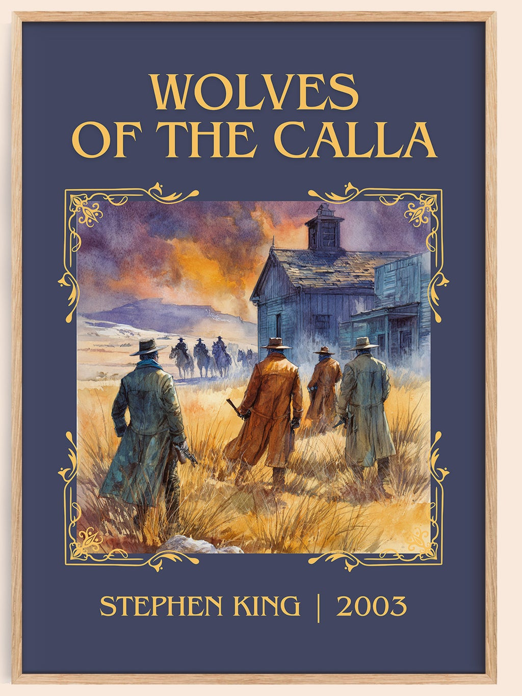 Wolves of the Calla classic book art book poster by Stephen King – framed literary art print
