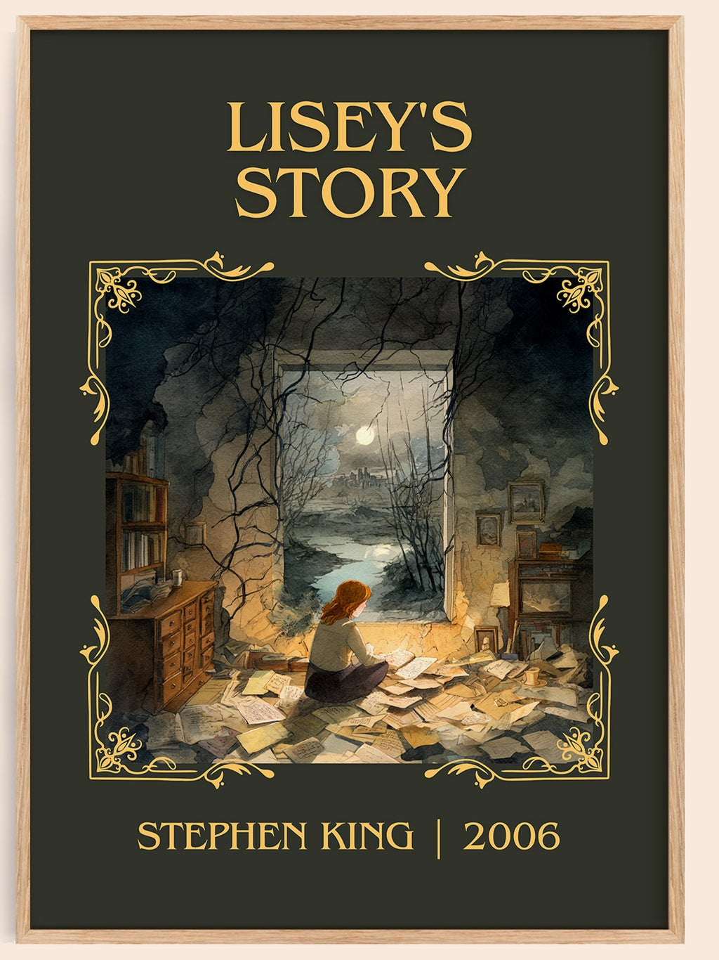 Lisey's Story classic book art book poster by Stephen King – framed literary art print