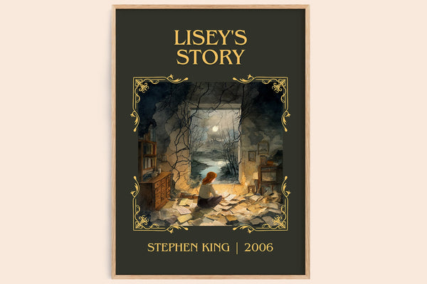 Lisey's Story classic book art book poster by Stephen King – framed literary art print