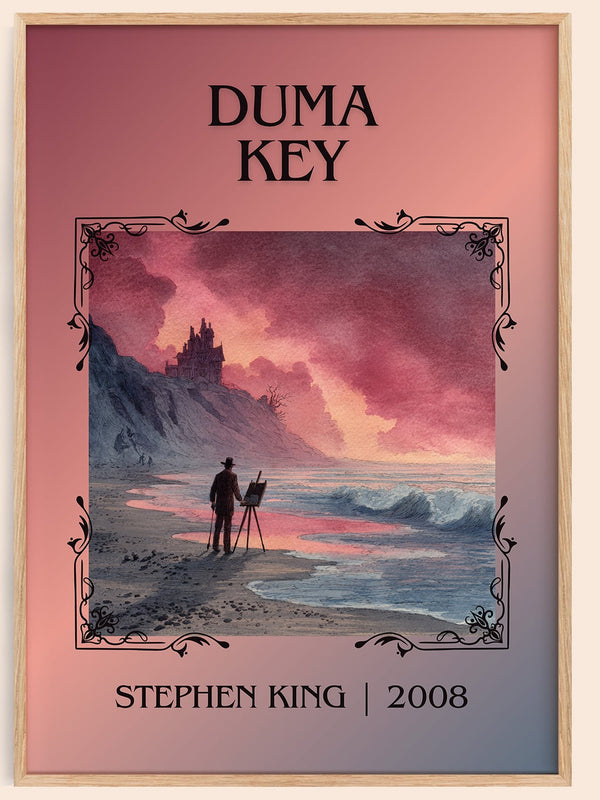 Duma Key classic book art book poster by Stephen King – framed literary art print