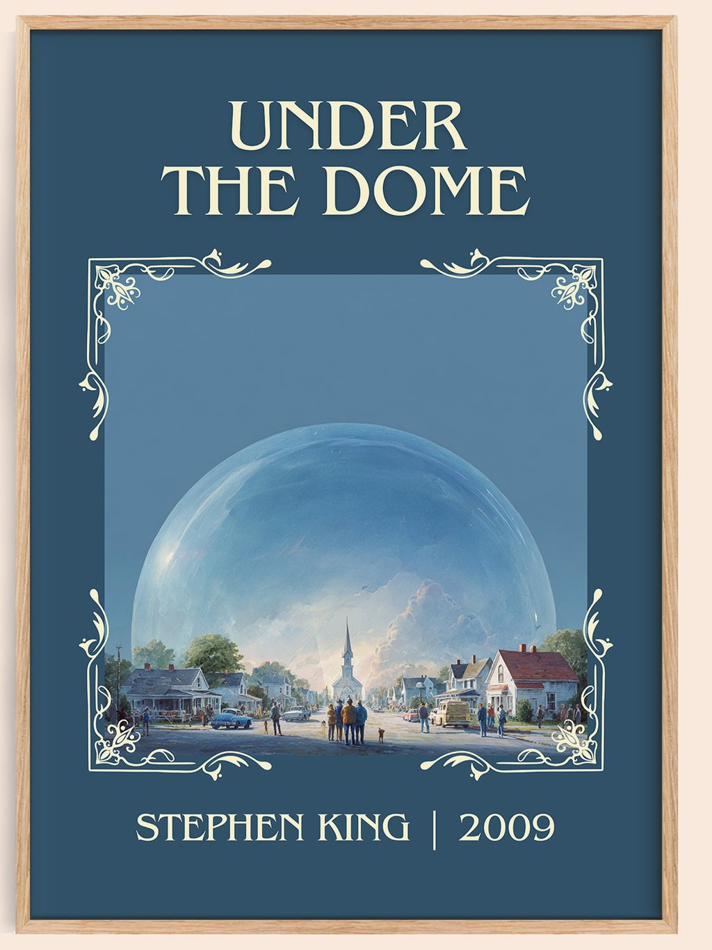 Under the Dome classic book art book poster by Stephen King – framed literary art print