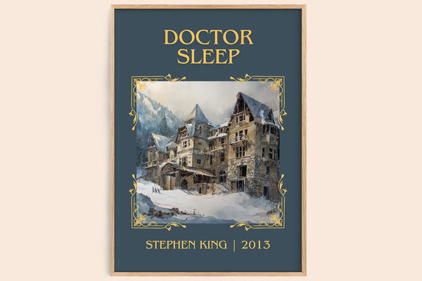 Doctor Sleep classic book art book poster by Stephen King – framed literary art print