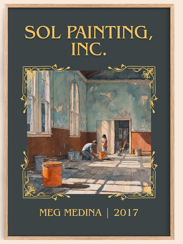 Sol Painting, Inc classic book art book poster by Meg Madina – framed literary art print