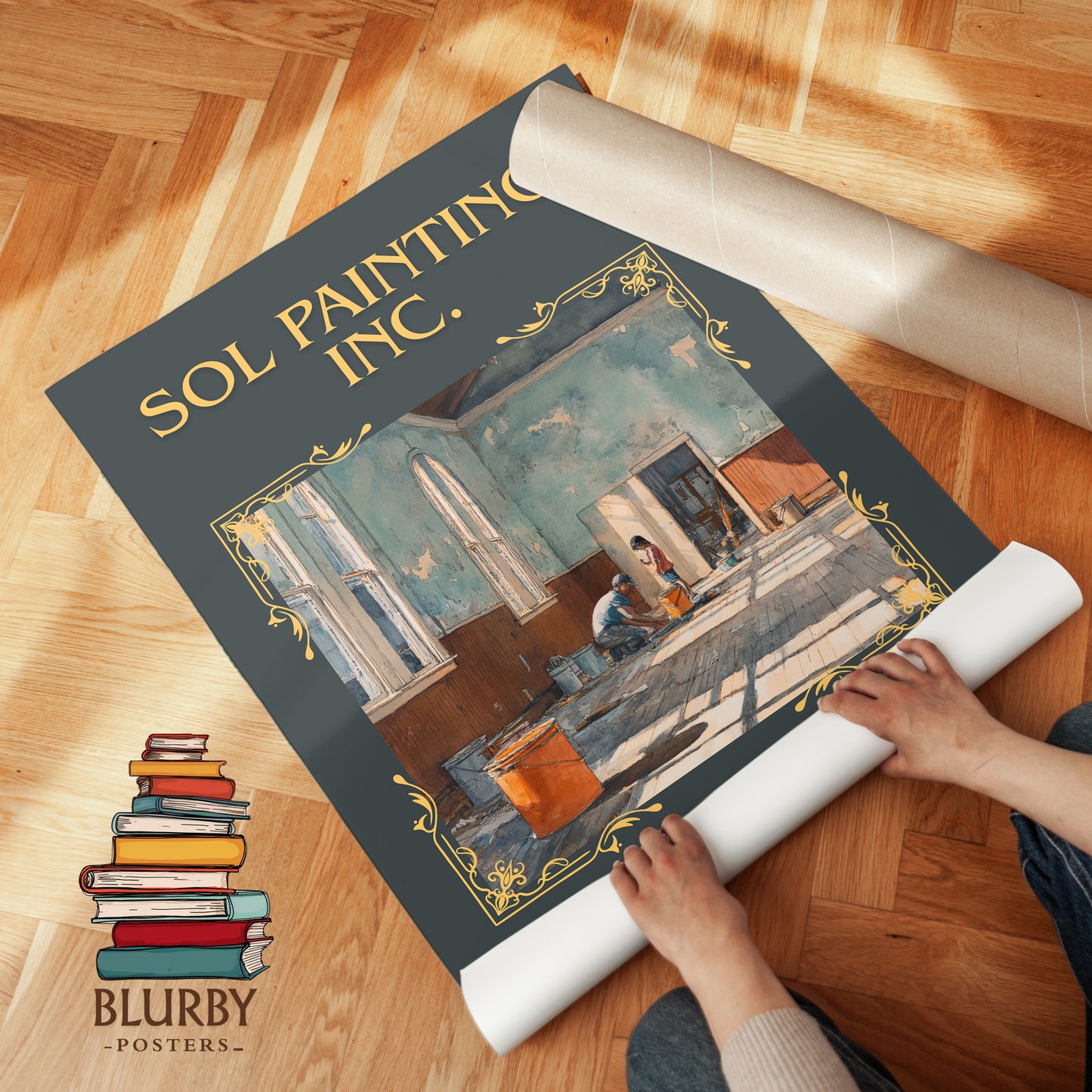 Sol Painting, Inc classic book art print on bookshelf – Meg Madina fan gift
