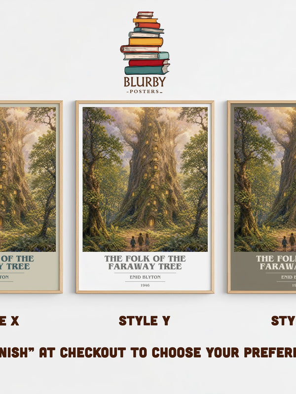 The Folk Of The Faraway Tree book cover print in frame leaning in hallway – childrens wall art