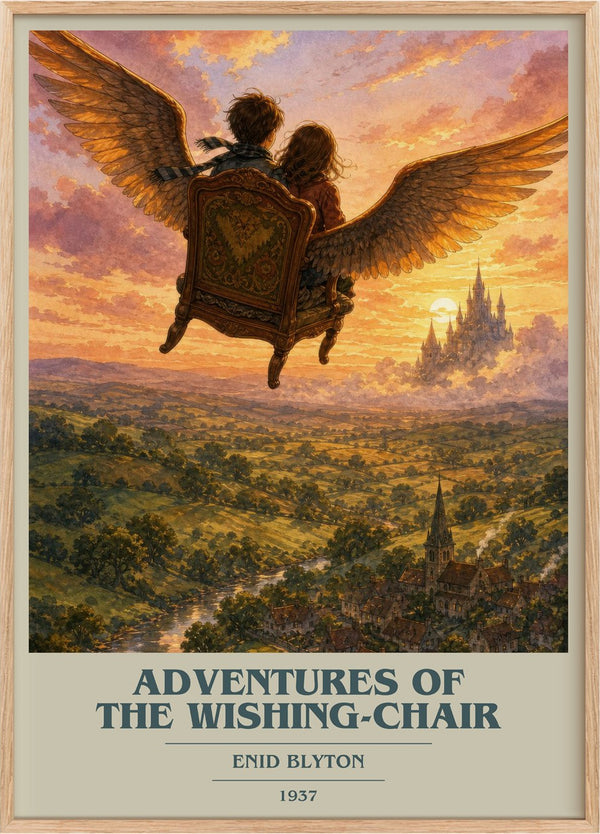 Adventures Of The Wishing-Chair Book Cover Poster by Enid Blyton