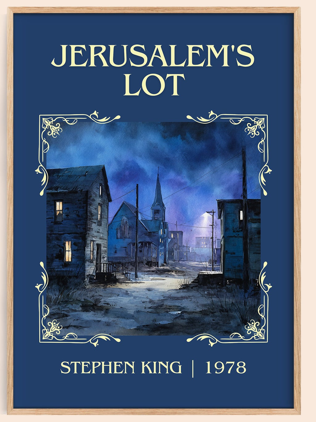 Jerusalem's Lot classic book art book poster by Stephen King – framed literary art print