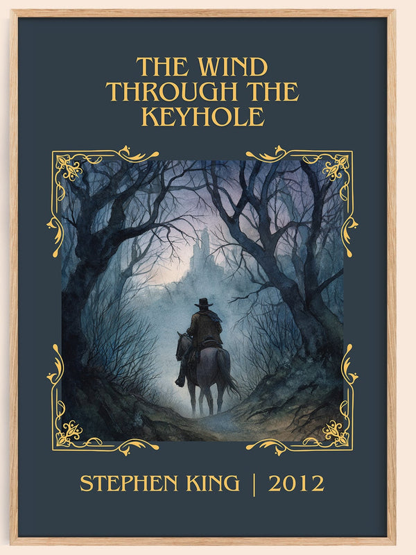 The Wind Through The Keyhole classic book art book poster by Stephen King – framed literary art print