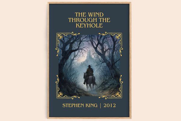 The Wind Through The Keyhole classic book art book poster by Stephen King – framed literary art print