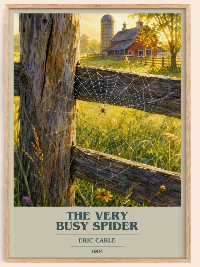 The Very Busy Spider Book Cover Poster by Eric Carle