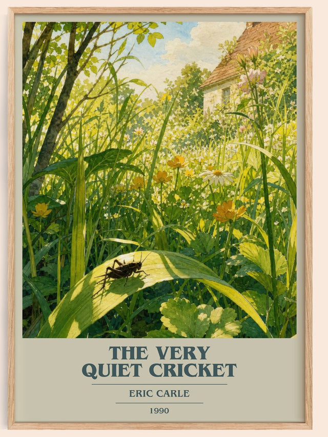 The Very Quiet Cricket Book Cover Poster by Eric Carle