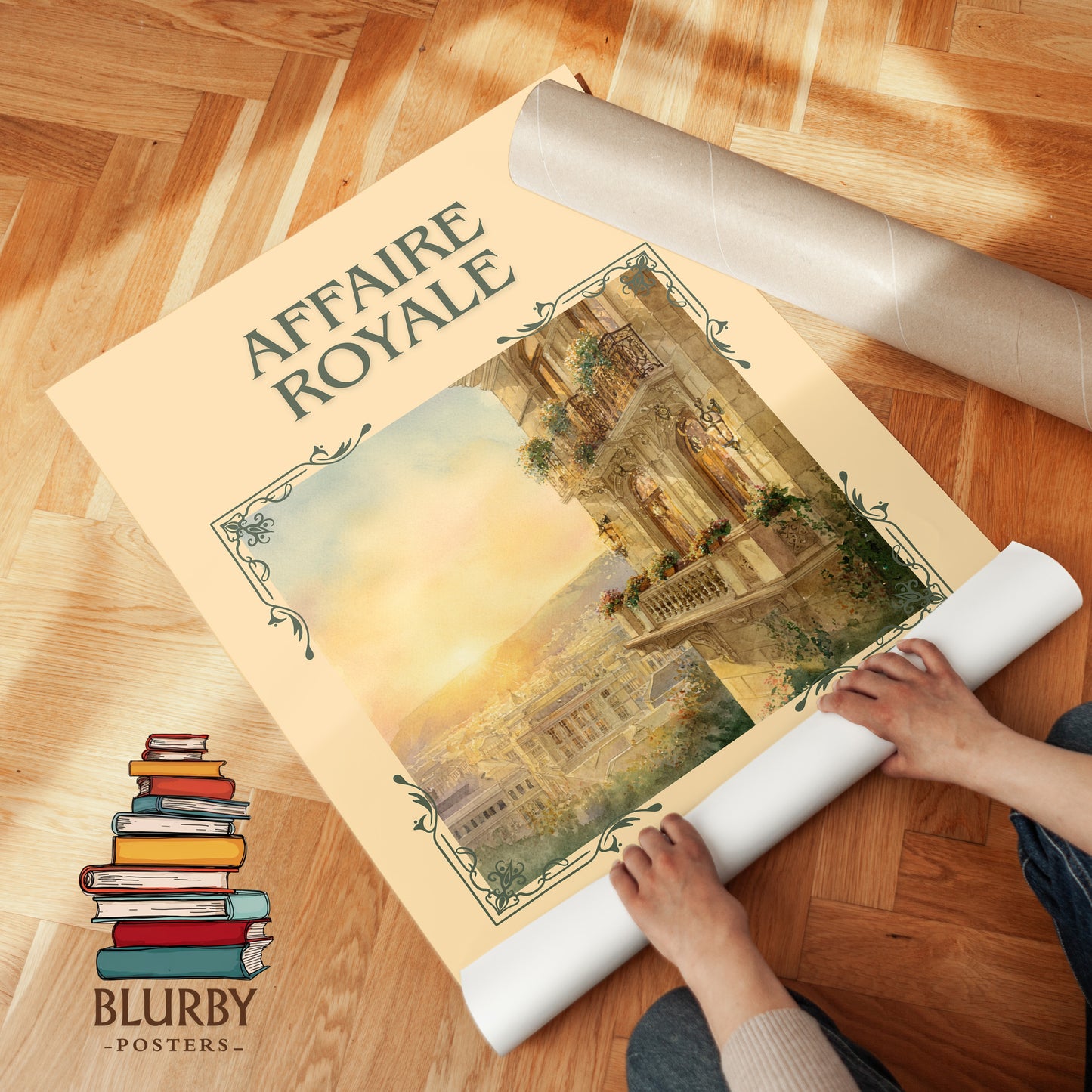 Affaire Royale classic book art print on bookshelf – Nora Roberts fan gift