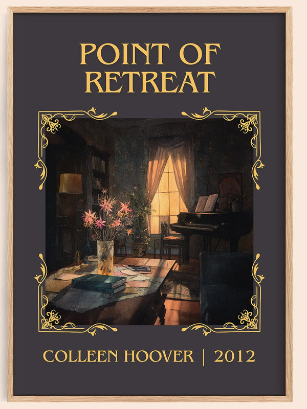 Point Of Retreat classic book art book poster by Colleen Hoover – framed literary art print