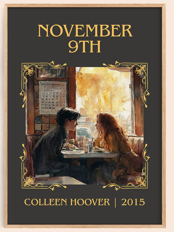 November 9 classic book art book poster by Colleen Hoover – framed literary art print