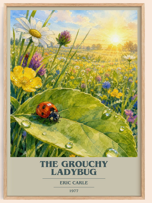The Grouchy Ladybug Book Cover Poster by Eric Carle